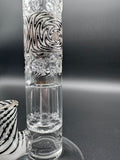 Clear perc tube (black and white)